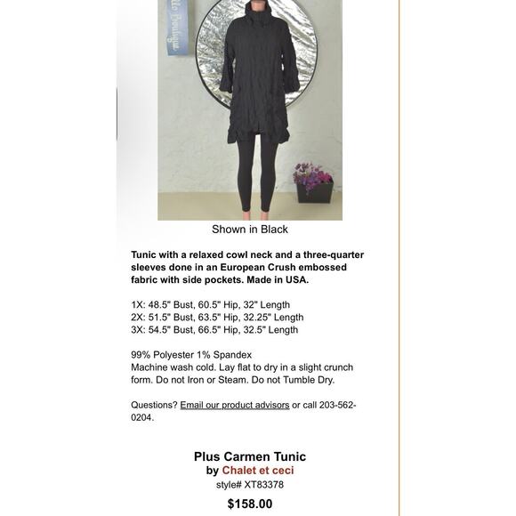 Plus Carmen Tunic Oversized Chalet et ceci Plus 2x - Picture 2 of 11